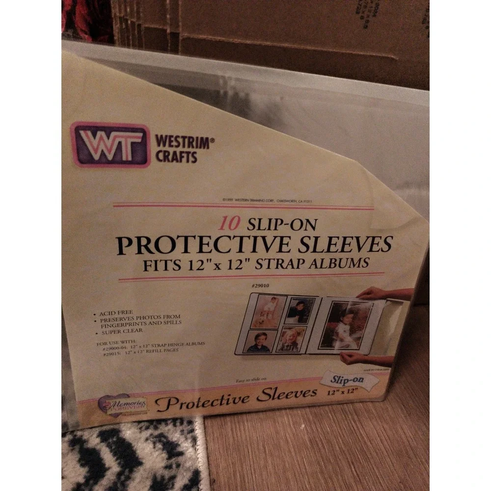 Westrim Craft Memories 10 Count Slip-On Protective Sleeves 12x12 Strap Albums